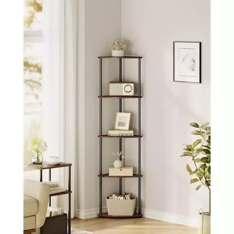 Steel 5-Tier Corner Shelf 15x10.6x54.7"