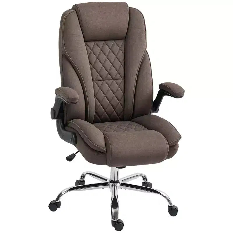 Fabric Office Chair with Flip-up Armrests 48"H