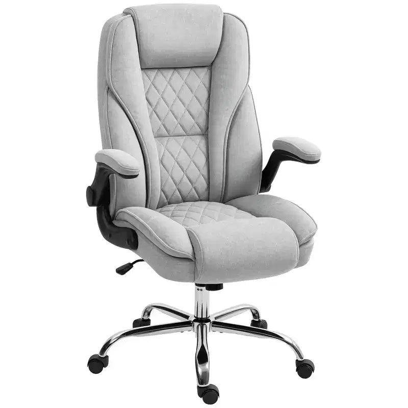 Fabric Office Chair with Flip-up Armrests 48"H