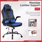 Gaming-Stuhl aus PU-Leder mit Lordosenstütze