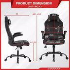 Gaming-Stuhl aus PU-Leder mit Lordosenstütze