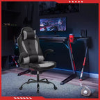 Gaming-Stuhl aus PU-Leder mit Lordosenstütze
