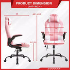 Gaming-Stuhl aus PU-Leder mit Lordosenstütze