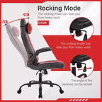 Gaming-Stuhl aus PU-Leder mit Lordosenstütze
