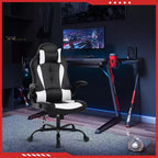 Gaming-Stuhl aus PU-Leder mit Lordosenstütze