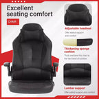 Gaming-Stuhl aus PU-Leder mit Lordosenstütze