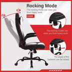 Gaming-Stuhl aus PU-Leder mit Lordosenstütze