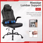 Gaming-Stuhl aus PU-Leder mit Lordosenstütze