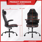 Gaming-Stuhl aus PU-Leder mit Lordosenstütze