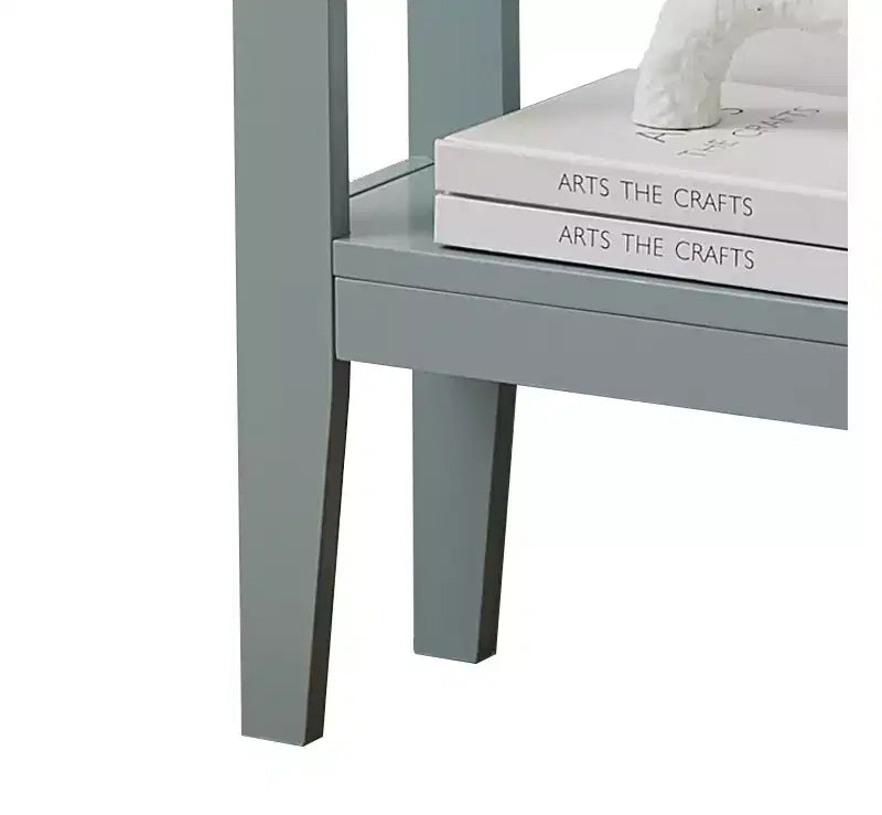 Wood Narrow Console Table with Open Shelf 32"H