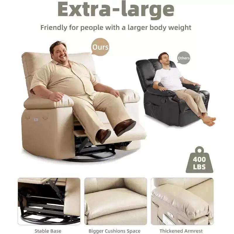Elektrischer Relaxsessel aus PU-Leder 95 cm B x 101,5 cm H