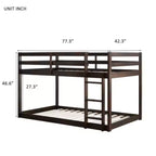 Holz Etagenbett Twin über Twin mit Leiter 118,4 cm H