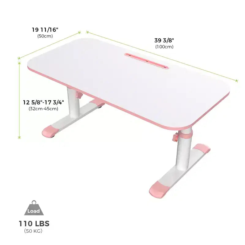 Melamin-Kinderschreibtisch Höhenverstellbar 32-45 cm