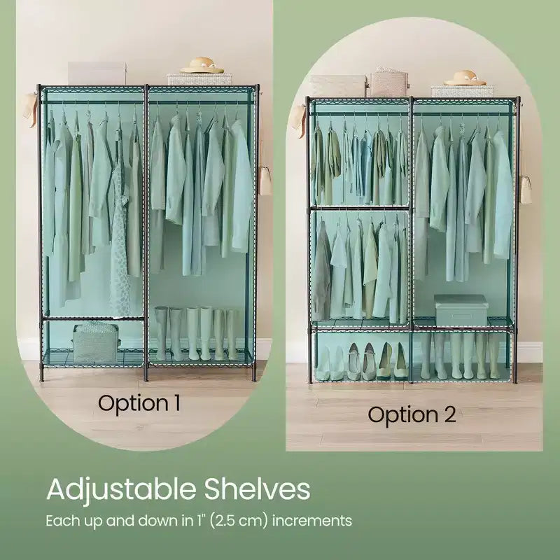 Steel Freestanding Garment Rack 15.8x47.2x70.9"