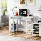 MDF-Schreibtisch mit Stoffschubladen 120 cm (B) x 78 cm (H)