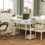 MDF-Schreibtisch mit Stoffschubladen 120 cm (B) x 78 cm (H)