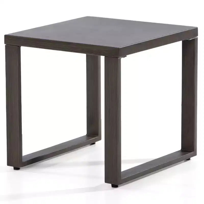 Quadratischer Outdoor-Beistelltisch aus pulverbeschichtetem Stahl 50x50cm