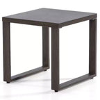 Quadratischer Outdoor-Beistelltisch aus pulverbeschichtetem Stahl 50x50cm