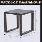 Quadratischer Outdoor-Beistelltisch aus pulverbeschichtetem Stahl 50x50cm