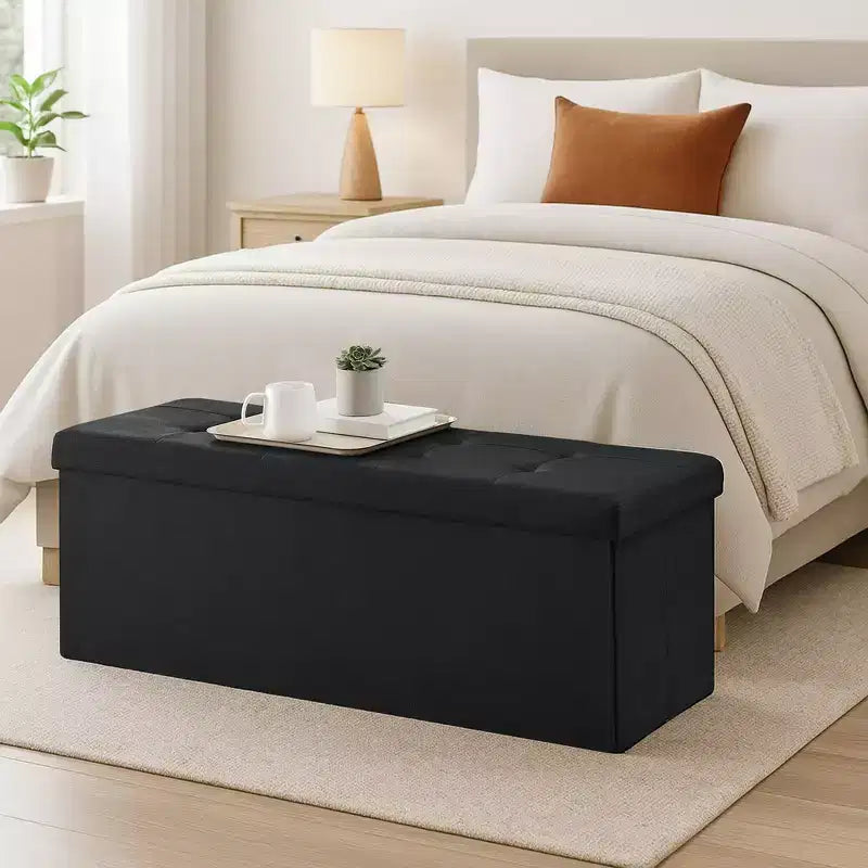 Leinen-Aufbewahrungsbank 109 cm B x 38 cm H