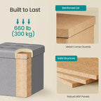 Leinen-Aufbewahrungsbank 109 cm B x 38 cm H
