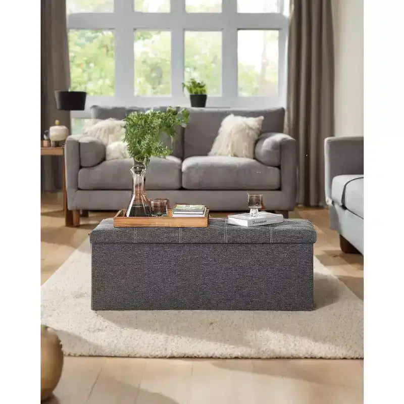 Leinen-Aufbewahrungsbank 109 cm B x 38 cm H
