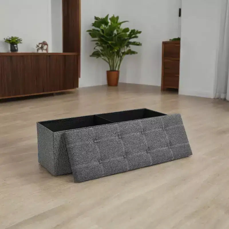Leinen-Aufbewahrungsbank 109 cm B x 38 cm H