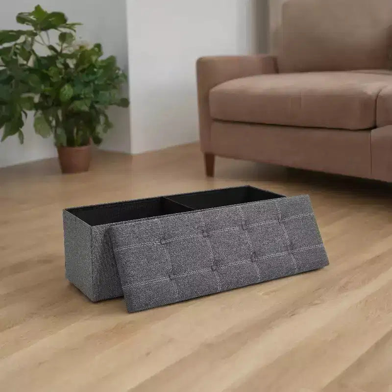 Leinen-Aufbewahrungsbank 109 cm B x 38 cm H