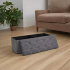 Leinen-Aufbewahrungsbank 109 cm B x 38 cm H