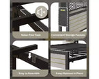 Metall-Queensize-Plattformbett mit Stauraumkopfteil und LED-Beleuchtung 105 cm H