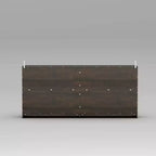 Akzentschrank aus Spanplatte mit Glastüren 180 cm B x 81 cm H