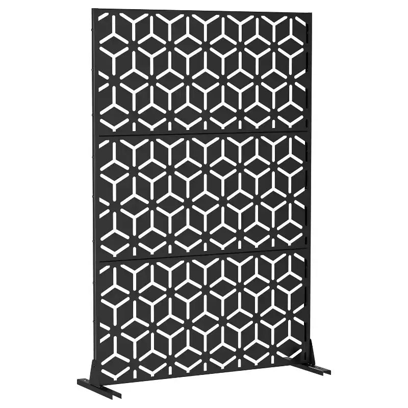 Galvanized Steel Hexagonal Privacy Screen 71.37"H x 46.8"W