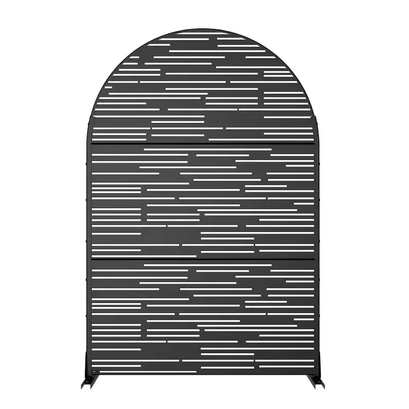 Galvanized Steel Arched Privacy Screen Panel 71.37"H x 46.8"W