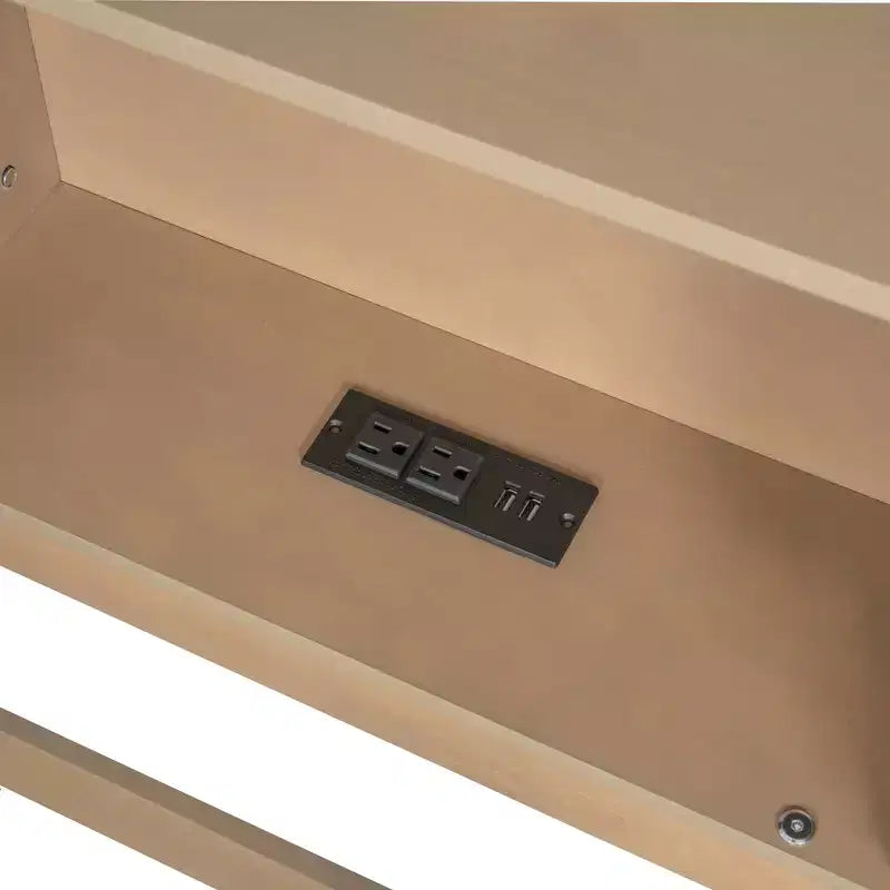 Kiefernholz Twin XL Bodenbett mit Aufbewahrungsschränken und USB-Anschlüssen 25.1"H