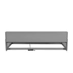 Kiefernholz Twin XL Bodenbett mit Aufbewahrungsschränken und USB-Anschlüssen 25.1"H