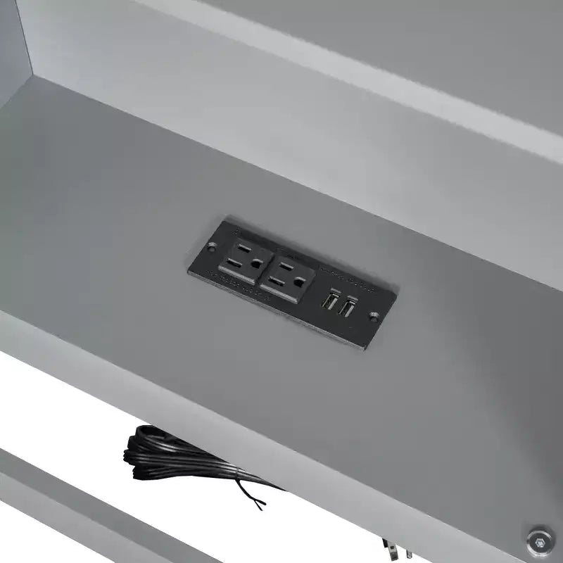 Kiefernholz Twin XL Bodenbett mit Aufbewahrungsschränken und USB-Anschlüssen 25.1"H