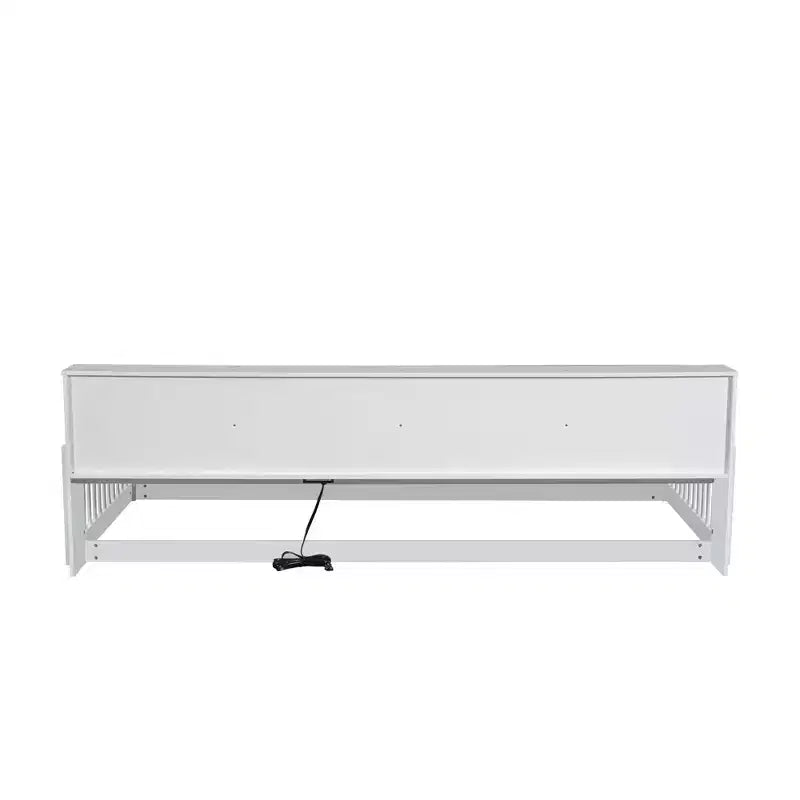 Kiefernholz Twin XL Bodenbett mit Aufbewahrungsschränken und USB-Anschlüssen 25.1"H