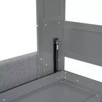 MDF Murphy-Bett in Standardgröße mit ausklappbarem Sofa 83,6"H x 83,1"B
