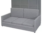 MDF Murphy-Bett in Standardgröße mit ausklappbarem Sofa 83,6"H x 83,1"B