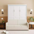 MDF Murphy-Bett in Standardgröße mit ausklappbarem Sofa 83,6"H x 83,1"B