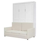 MDF Murphy-Bett in Standardgröße mit ausklappbarem Sofa 83,6"H x 83,1"B