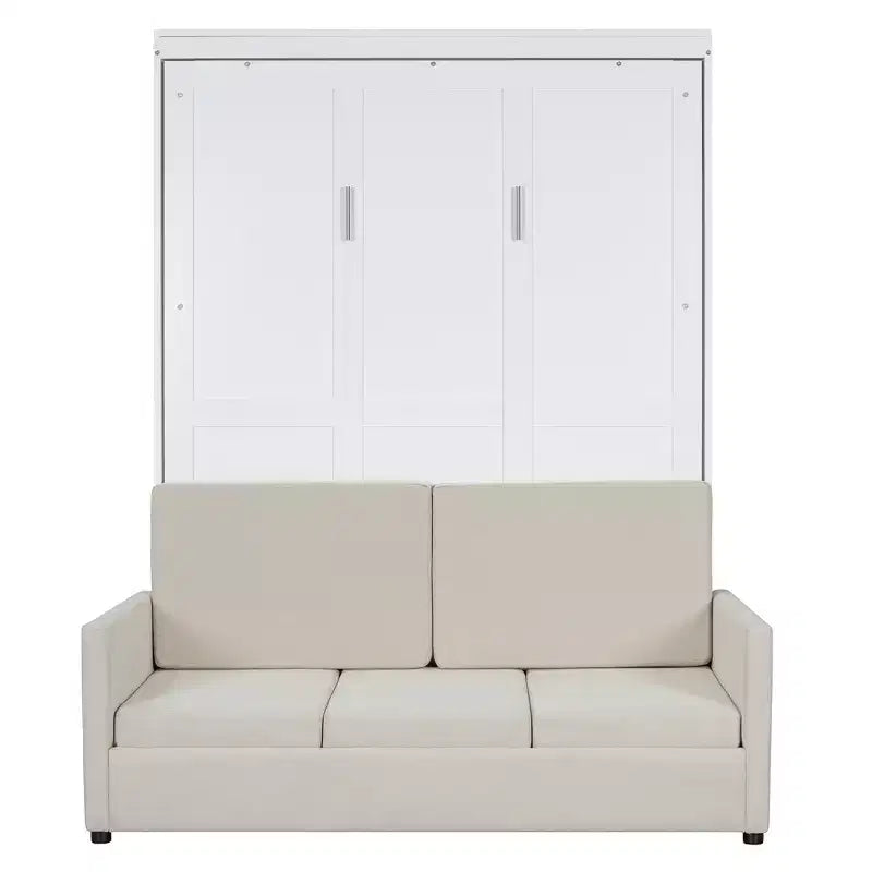 MDF Murphy-Bett in Standardgröße mit ausklappbarem Sofa 83,6"H x 83,1"B