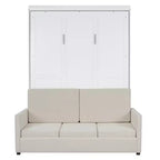 MDF Murphy-Bett in Standardgröße mit ausklappbarem Sofa 83,6"H x 83,1"B