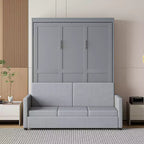 MDF Murphy-Bett in Standardgröße mit ausklappbarem Sofa 83,6"H x 83,1"B