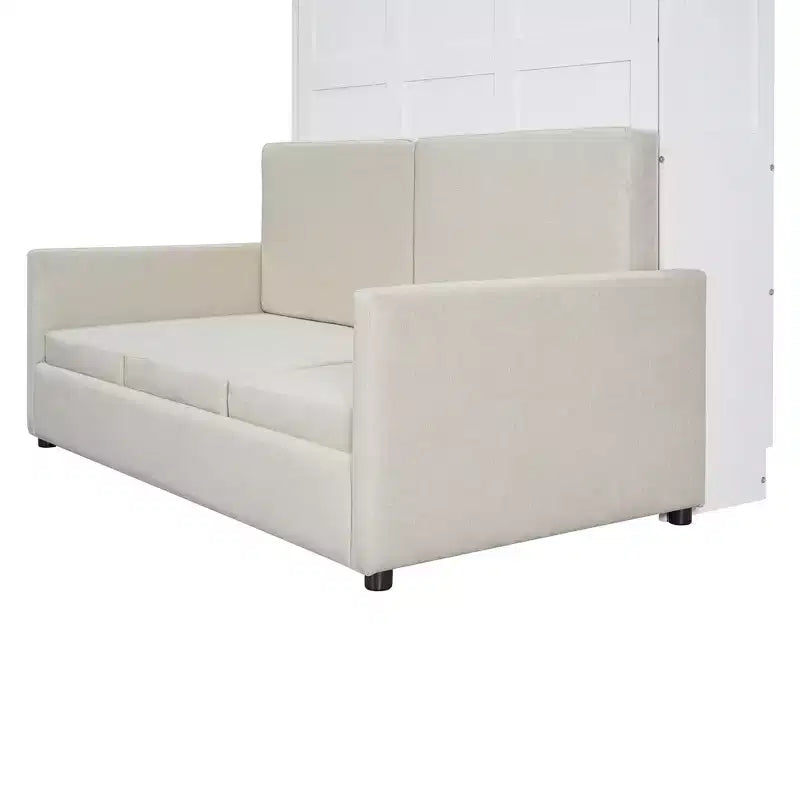 MDF Murphy-Bett in Standardgröße mit ausklappbarem Sofa 83,6"H x 83,1"B