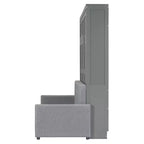 MDF Murphy-Bett in Standardgröße mit ausklappbarem Sofa 83,6"H x 83,1"B