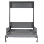 MDF Murphy-Bett in Standardgröße mit ausklappbarem Sofa 83,6"H x 83,1"B