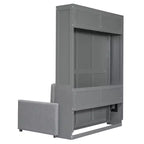 MDF Murphy-Bett in Standardgröße mit ausklappbarem Sofa 83,6"H x 83,1"B