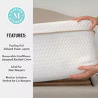 12" Memory-Schaum-Matratze mit Kühlgel und gestepptem Jacquard-Bezug