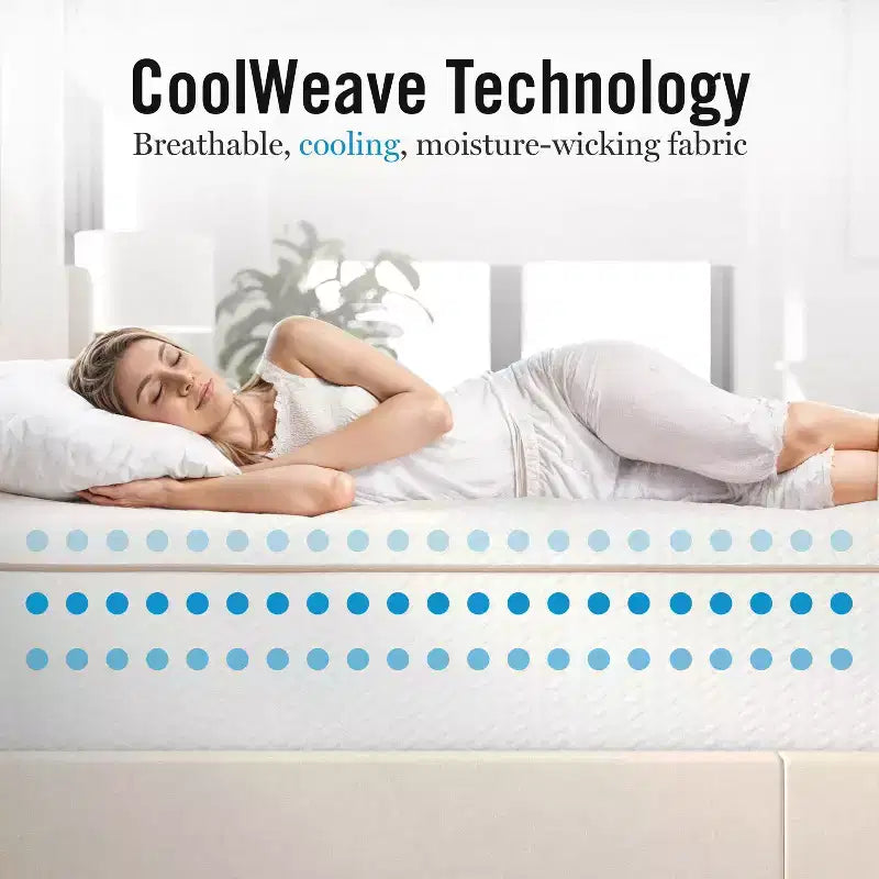 12" Cooling Gel Memory Foam Mattress with Quilted Jacquard Cover